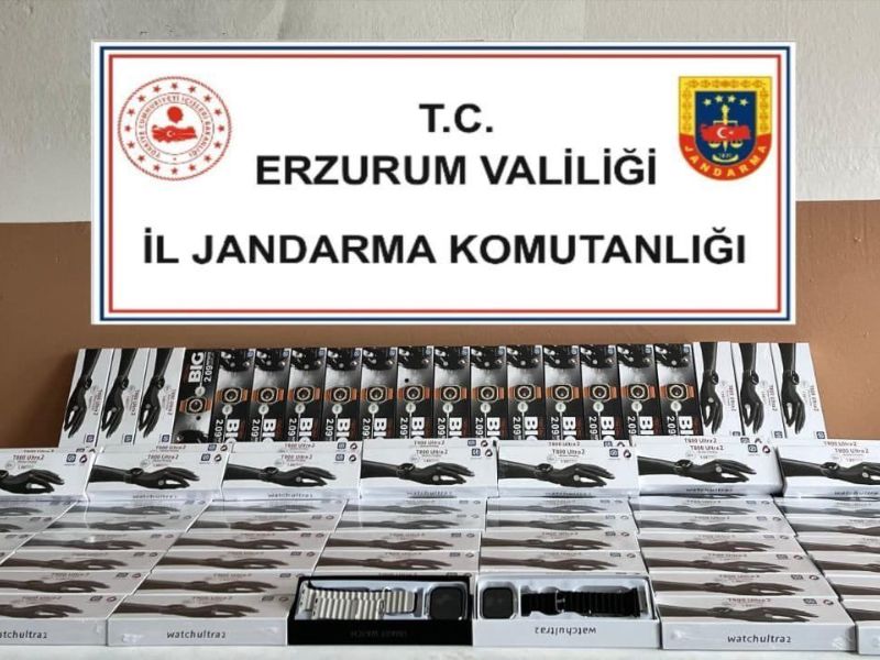 Oltu’da Gümrük Kaçağı Akıllı Saat Ele Geçirildi